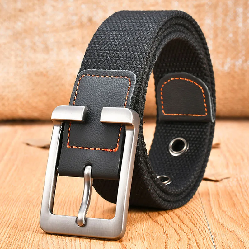 

MEDYLA Men's Belt Outdoor Hunting Alloy Buckle Belt Multi-function High Quality Marine Corps Canvas Belt for Men ZK12