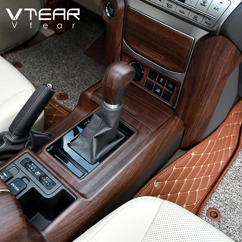 Vtear For Toyota LAND CRUISER Prado 150 Central control cover Car Gears frame trim interior Handbrake decoration styling parts