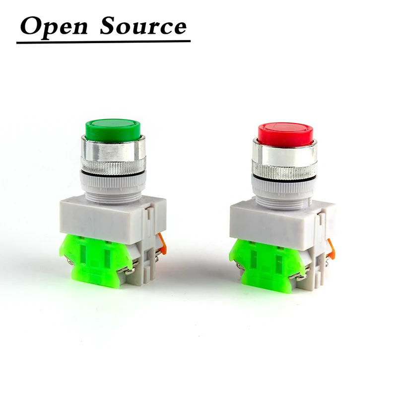 22mm LAY37 Self-locking/Latching Self-reset/Momentary High head Push Button Switches Red Green Black 1NO 1NC 10A250VAC