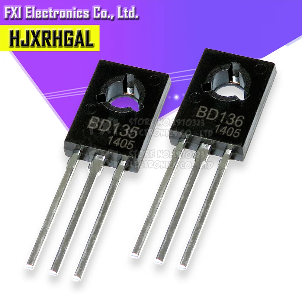 10PCS BD135 BD136 BD138 BD131 BD132 BD137 BD139 BD140 TO-126 NPN Power Triode Transistor new and original