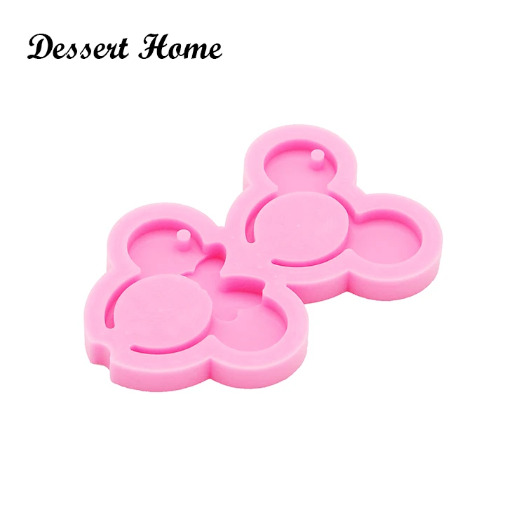 DY0189 moldes de resina epoxi para joyería, diadema de ratón brillante, molde de llavero de silicona para manualidades, Diy