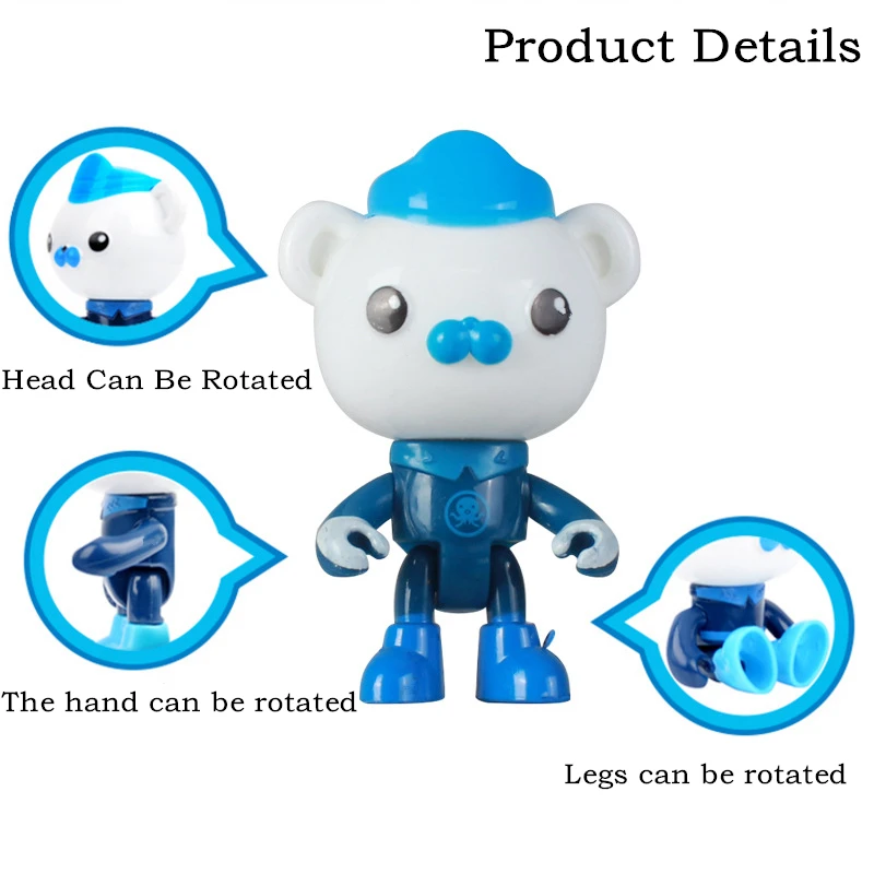 The Octonauts toy set children\'s toys Barnacles Kwazii Peso Penguin Shellington Dashi Inkling anime action figure children\'s toy