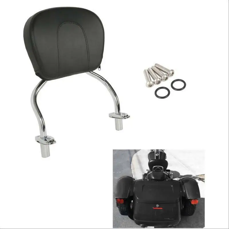 

Motorcycle chrome/black Detachable Sissy Bar Pad w/ Backrest For Harley FLRT FreeWheeler 2015-2023 16 2017 Road Glide 3 FLTRT 23