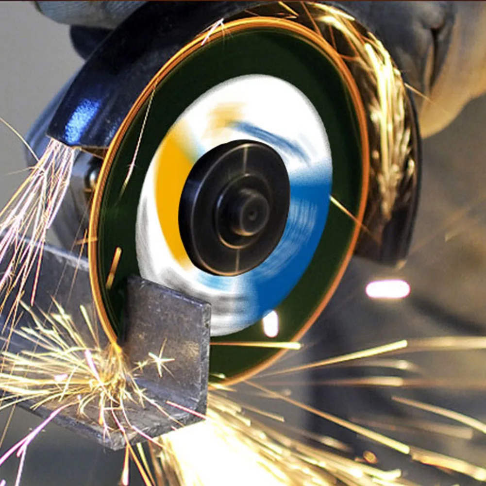 10 Buah Pisau Pemotong Jaring Ganda Resin Logam Tahan Karat Penggiling Sudut Ultratipis 107Mm 125Mm Potongan Roda Gerinda