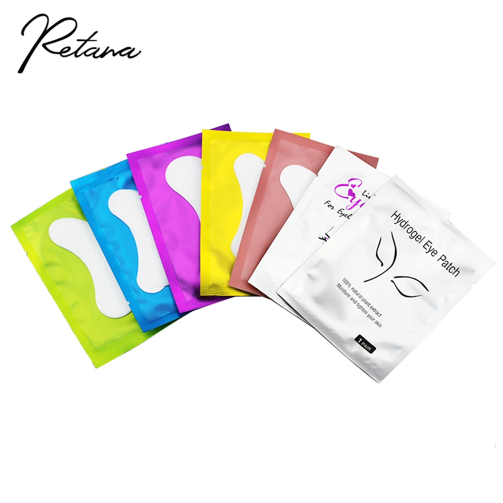 50/100Pairs/Lots Eyelash Extension Under Eyelash Mat Eye Patch With Eyelash Paper Eyelash Extension Patch Hydrogel Eyelash Mat