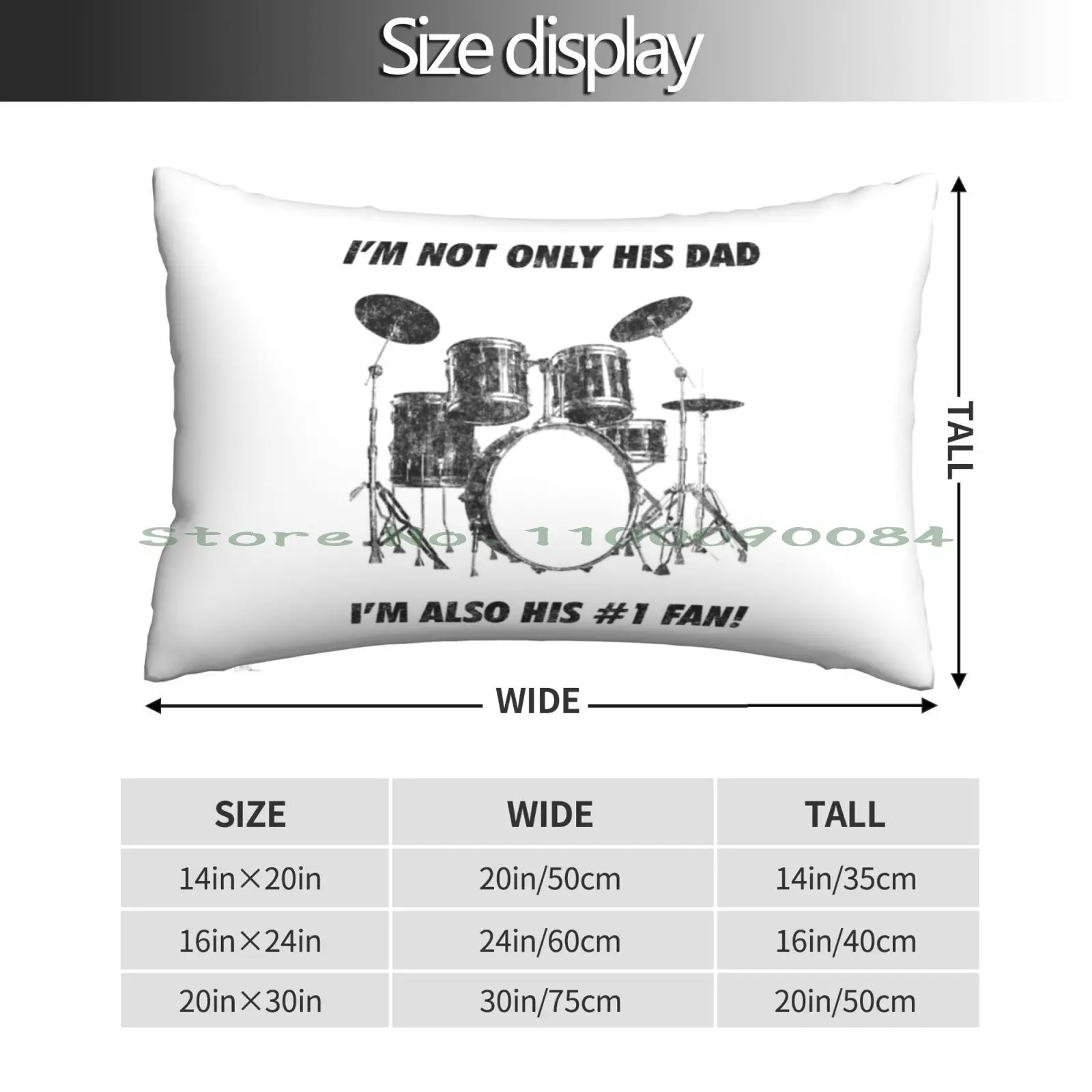 I M Not Only His Dad Im Also Number 1 Fan Funny Drumming Pillow Case 20x30 50*75 Sofa Bedroom Benedict Cumberbatch Sherlock