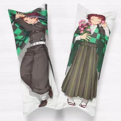 Demon Slayer kamado tanjiro  Anime character printed Dakimakura Pillowcase Hug Body Sexy Pillowcase OTAKU Waifu Pillow Cover