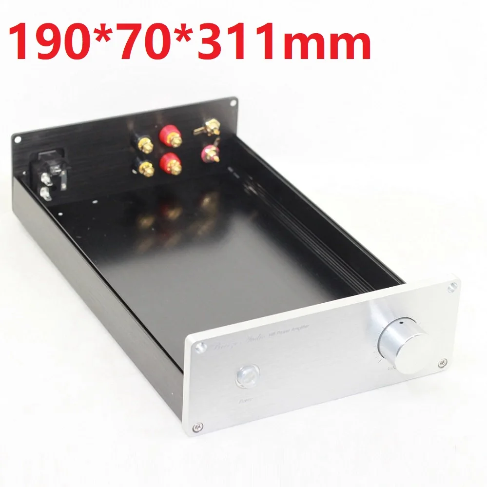 

190*70*311mm Power Amplifier Chassis DIY Anodized Audio Enclosure Rear Balanced Case Preamp DAC Decoder Shell Headphone Amp Box