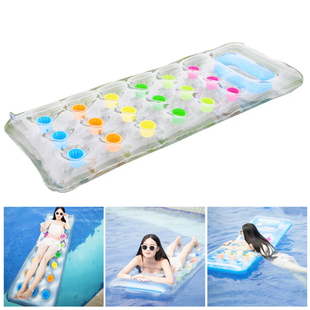 Water Hammock Pool Iatable Floating Bed Swimming Mattress Swimming Ring Beach Sleeping Cushion For Sunbathing Games Sports