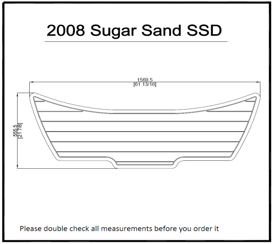 2008 Sugar Sand SSD Swim Platform Pad Boat EVA Teak Decking 1/4