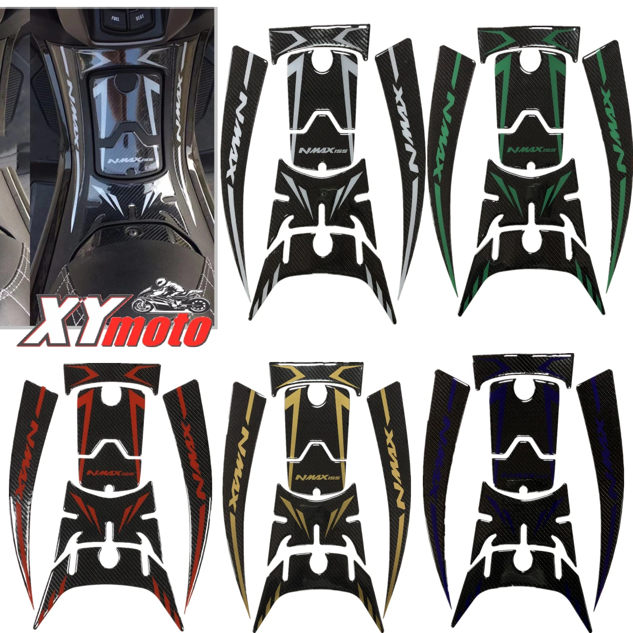 NMAX 155 Fuel oil Tank Sticker Protector Pad Motorcycle Side Decorative Pedal Stickers  For YAMAHA  nmax 2020 5D Sticker