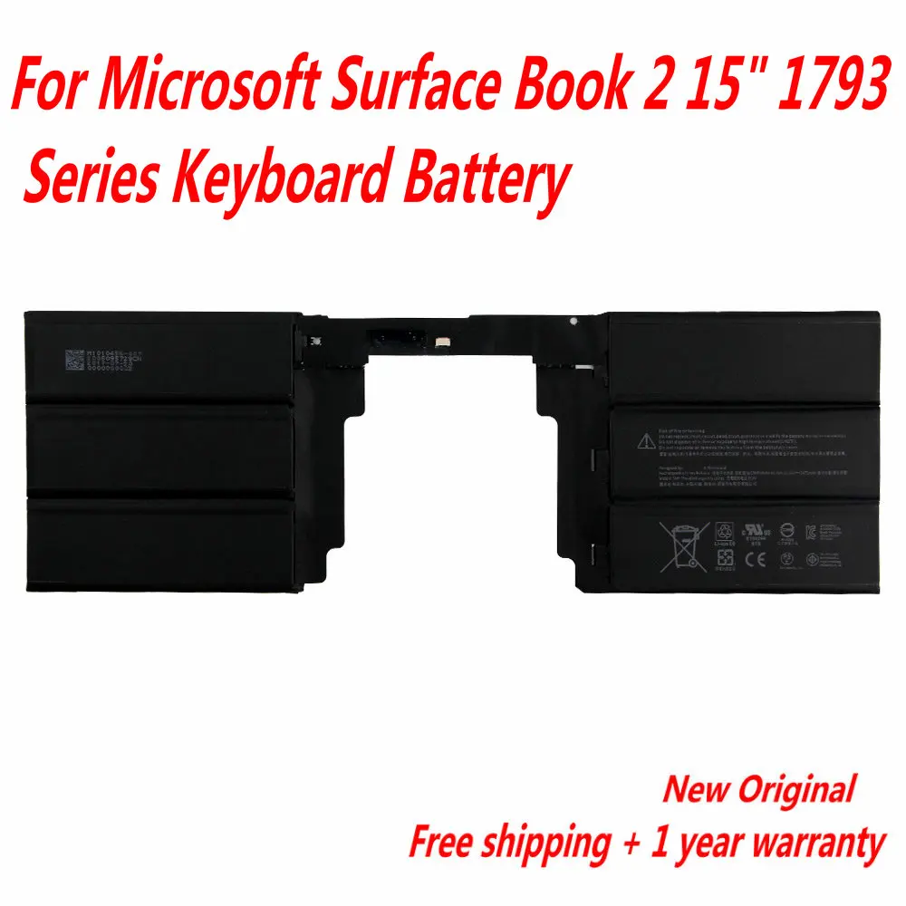 

NEW G3HTA041H Laptop Battery For Microsoft Surface Book 2 15" 1793 Series Keyboard Battery 11.36V 5473mAh