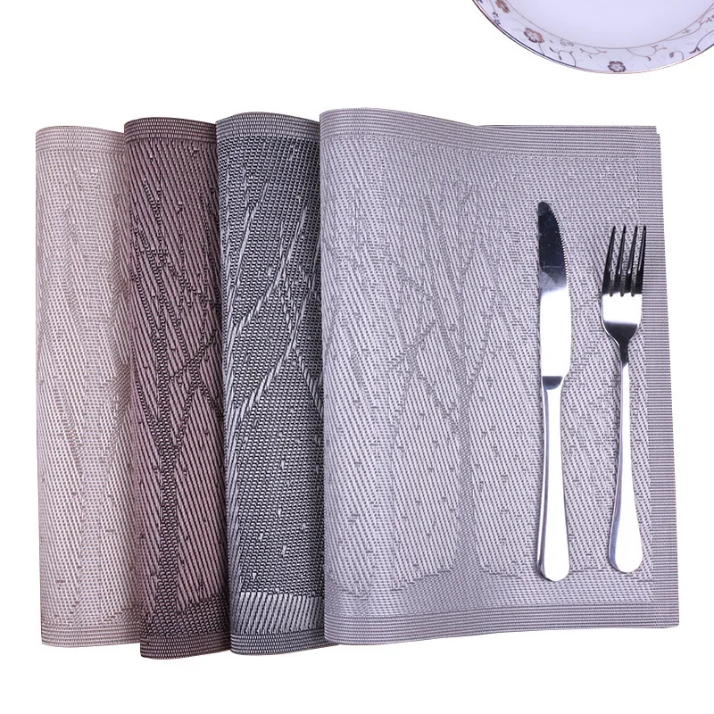 Beautifully PVC Washable Placemats for Dining Table Mat Non-slip Placemat Set In Kitchen Accessories Cup Coaster Wine Pad