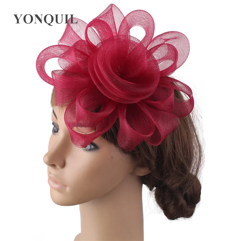 Tulle Fashion Headwear Women Chic Fascinator Hat Hair Pin For Ladies Party Dinner Headdress Elegant Show Race Hair Accessories