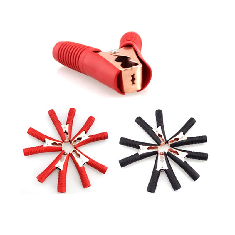 Crocodile clip 2 hot car battery clip crocodile clip 100A black red electrical connection battery terminal power test