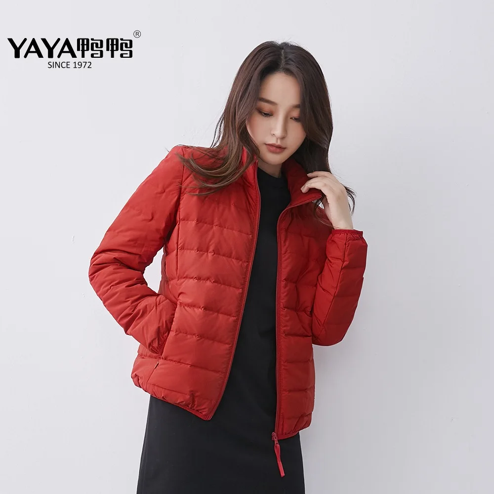 YAYA  Winter Jacket Women 2020 Ultra Light Down Coat Padded Jackets Black Casual Clothes For Woman