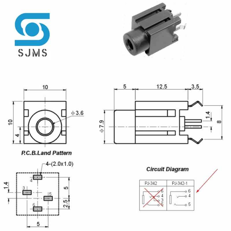 5/10PCS Headphone Jack Socket PJ-342 PJ342 3 Pin 3.5mm Jack Socket 3.5 Audio Earphone Jack Connector