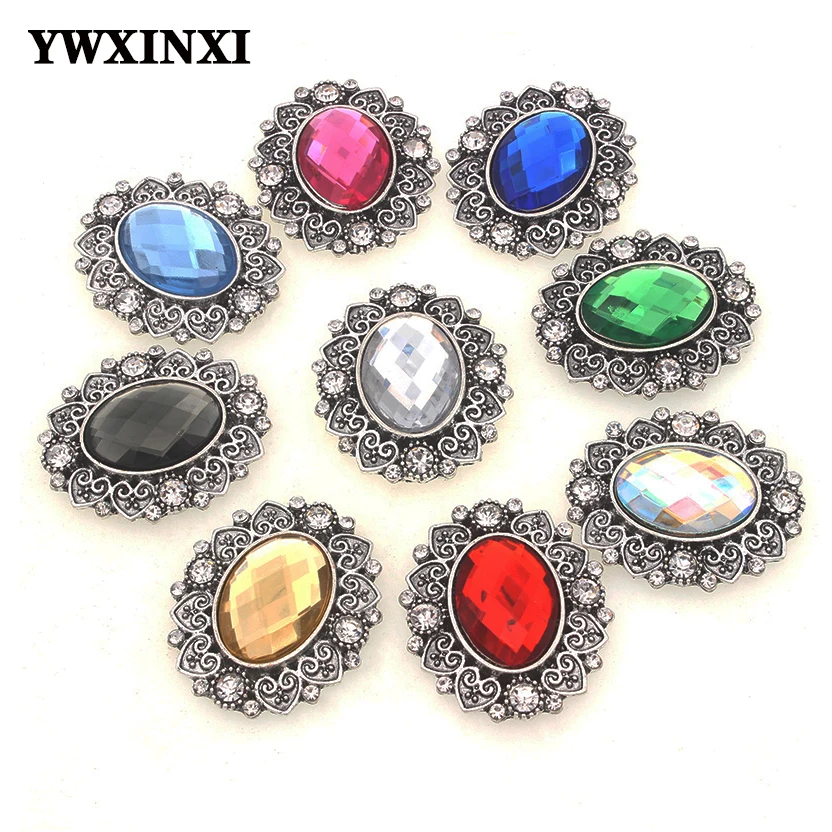 New 10Pcs/set shiny crystal buttons apparel hat gift embellishment hair accessories flower center ornament jewelry accessories