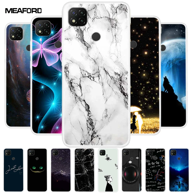 For Redmi 9C NFC Cases 9 Activ Marble Soft TPU Silicone Back Case for Redmi 9C Phone Cover Funda Shell Redmi 9 Activ Capa Redmi9