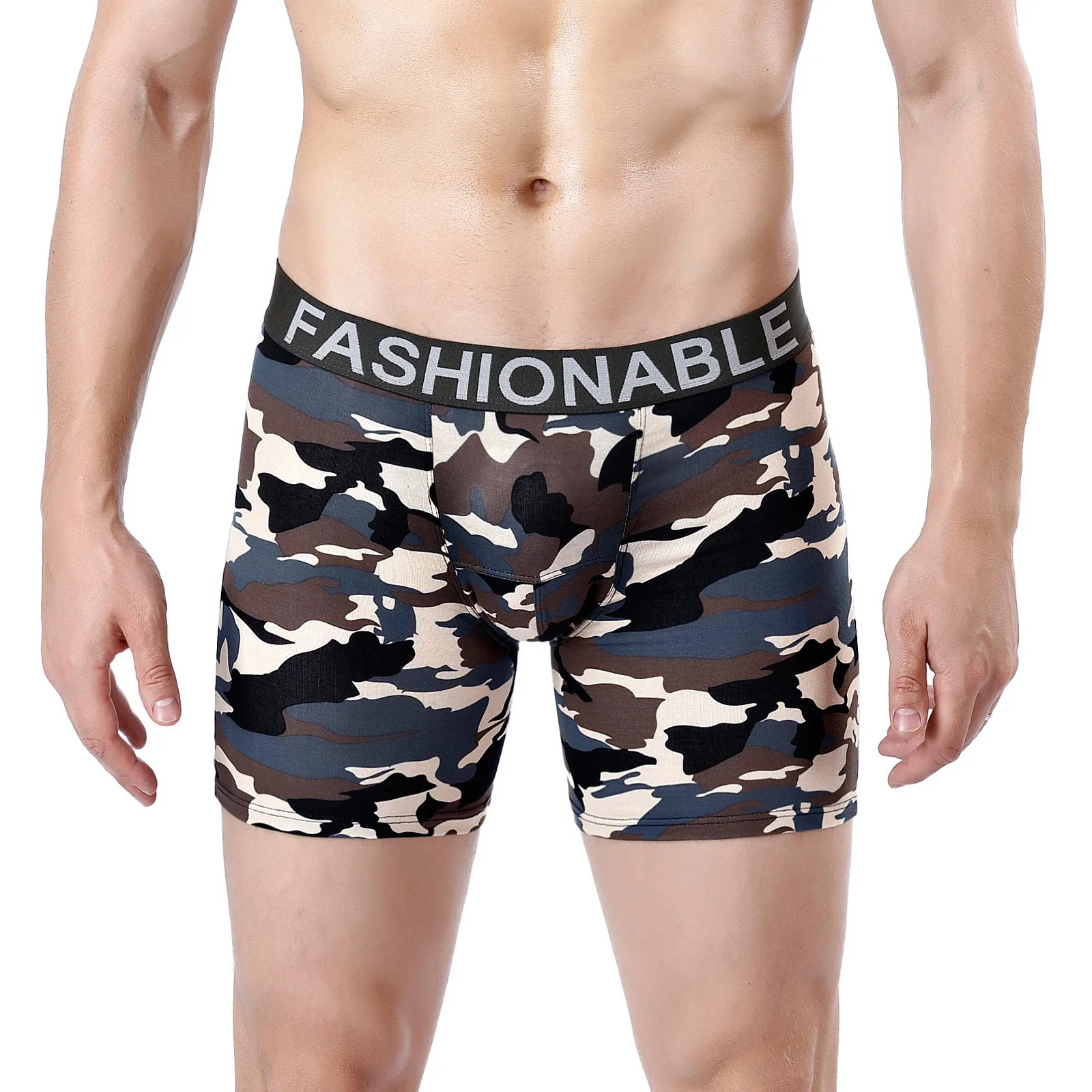 Camouflage Long Boxer Mens Boxer Shorts Men Underwear Cotton Brand For Mens Underware Boxers Sexy Boxershorts Underpants Cueca