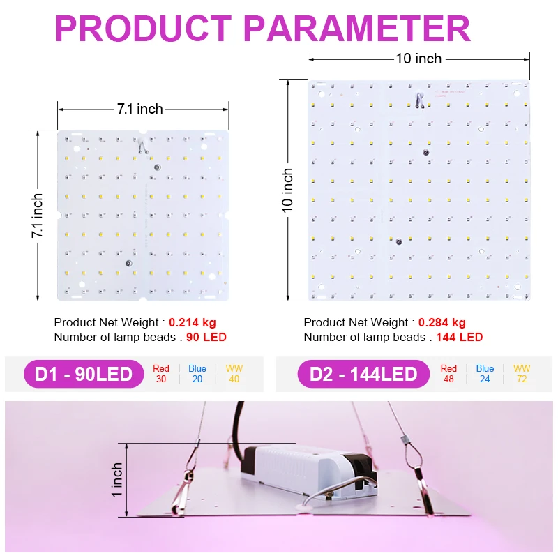 พืชสเปกตรัมเต็ม LED พืช90/14LED Grow Light 94 LED ในร่มพืชแสงเรือนกระจกพืช hydroponic Light