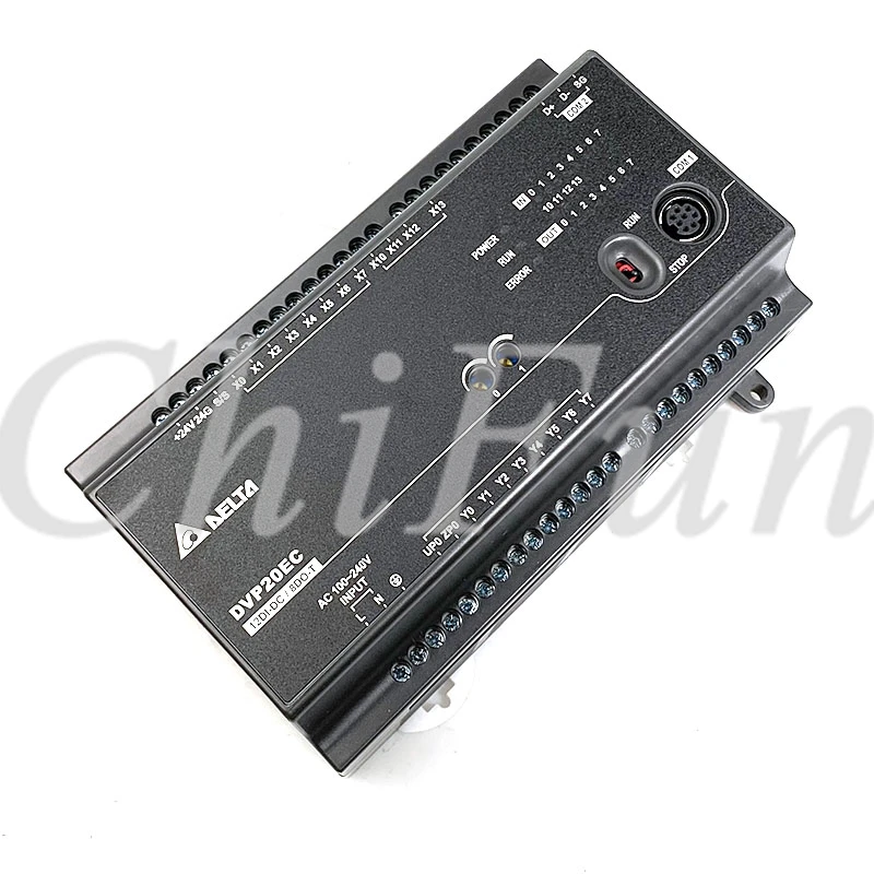 وحدة تحكم PLC أصلية من سلسلة Delta EC3 DVP20EC00R3 DVP20EC00T3 100-240VAC مضيف 20 نقطة 12DI 8DO