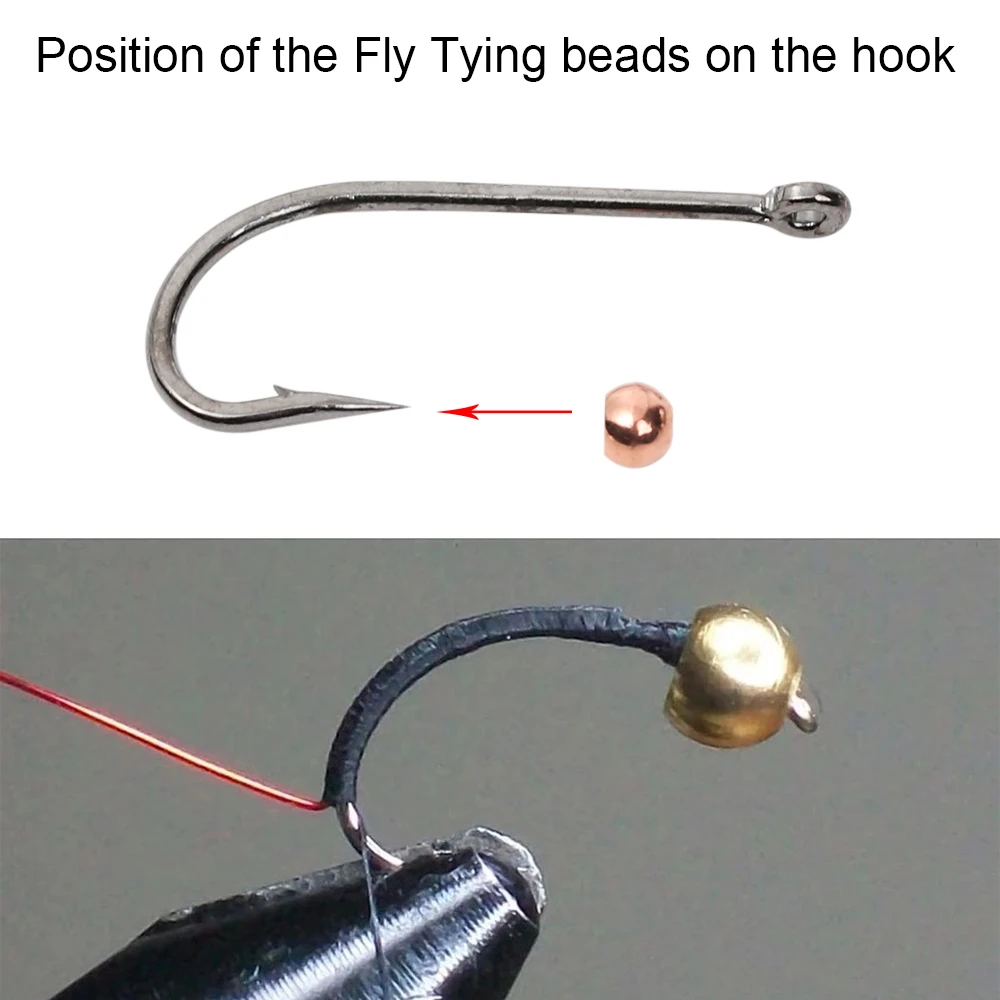 2/2.5/2.8/3.3/3.5mm Tungsten Beads Tungsten Alloy Slotted Bead Nice-Designed Fly Tying Material Fishing Accessory Tools