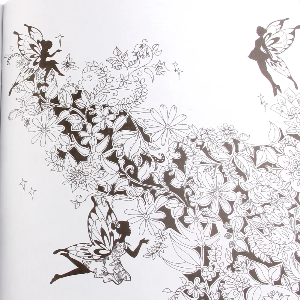 25*25CM fiabe e sogni magici bambini adulti Graffiti libro da colorare F3MA