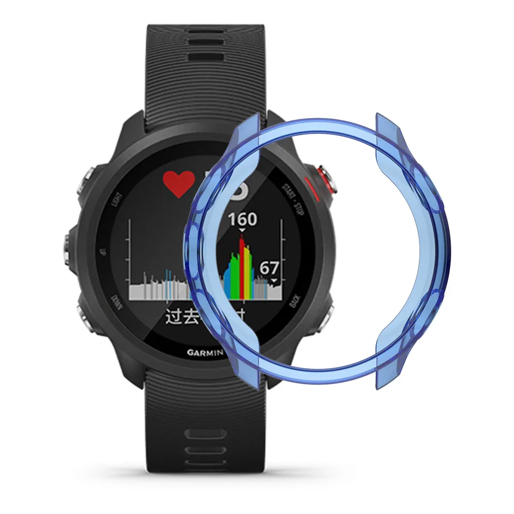 For Garmin Forerunner 245M / 245 TPU Watch Case Protective Cover Shell Replacement Shockproof Clear Smart Watch Case