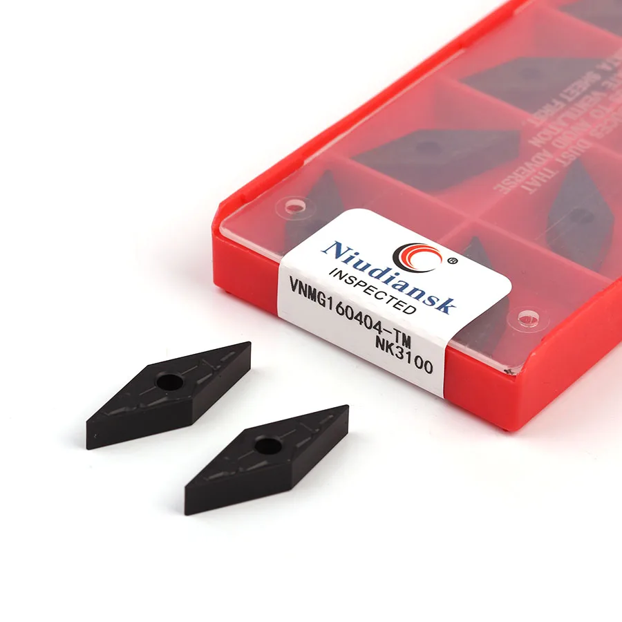 Il carburo del tornio di CNC del VNMG160412-TM NK3100 di VNMG160408 TM inserisce le lame di taglio esterne dell'utensile di tornitura, per le parti d'acciaio