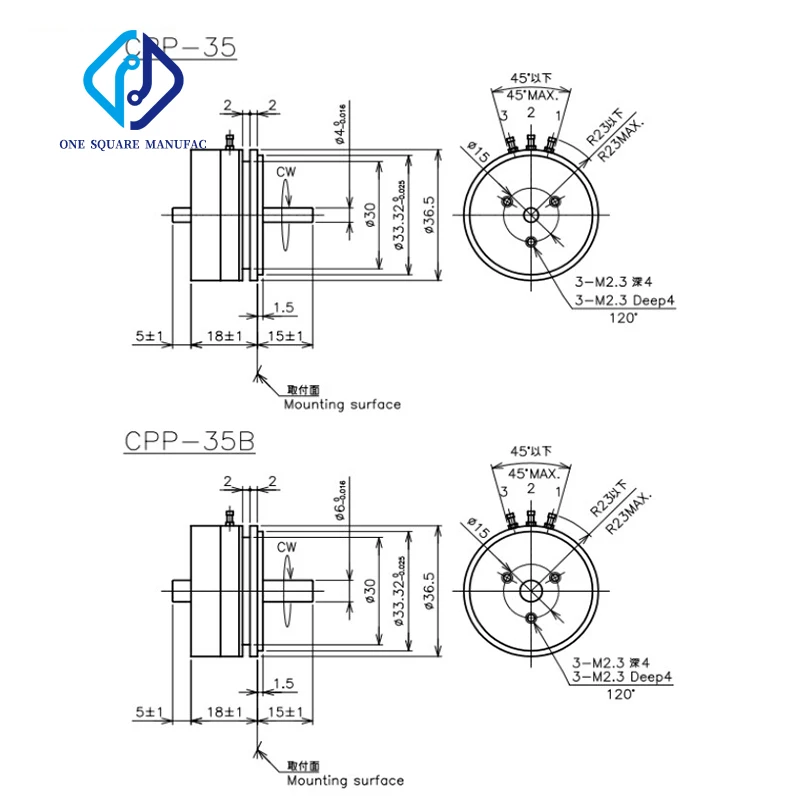 Potenciômetro Midi cpp-35b 1k 2k 5k 10k 20k cp-3f cpp-35