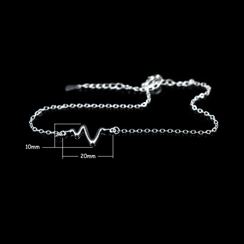 New Sexy Beach Lightning Pendant Anklet 925 Sterling Silver Simple Waves Anklets Bracelets For Fashion Women Foot Chain Jewelry