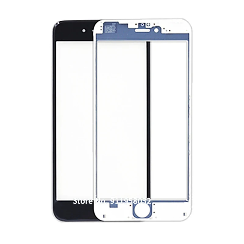 Outer Glass Screen For iPhone SE 2020 SE2 Front Touch Panel Repair Parts For iPhone SE2020 Out Glass Cover Lens +Frame + OCA