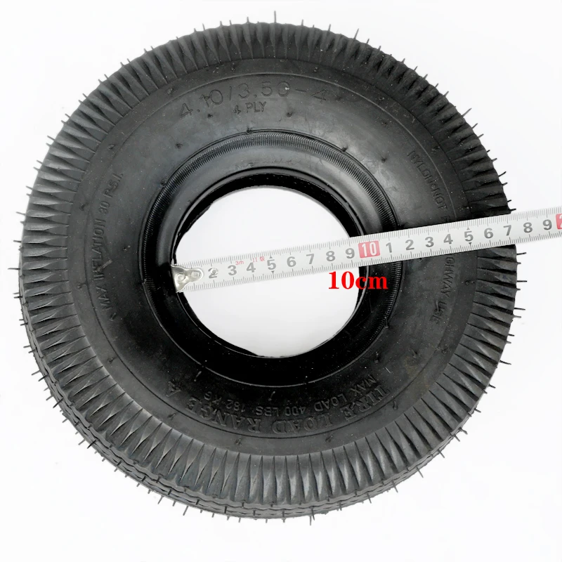 10 Inch 4.10 3.50-4 Tyre 4.10-4 Outer Tires Inner Tube Fit Electric Tricycle Trolley Electric Scooter Warehouse Car