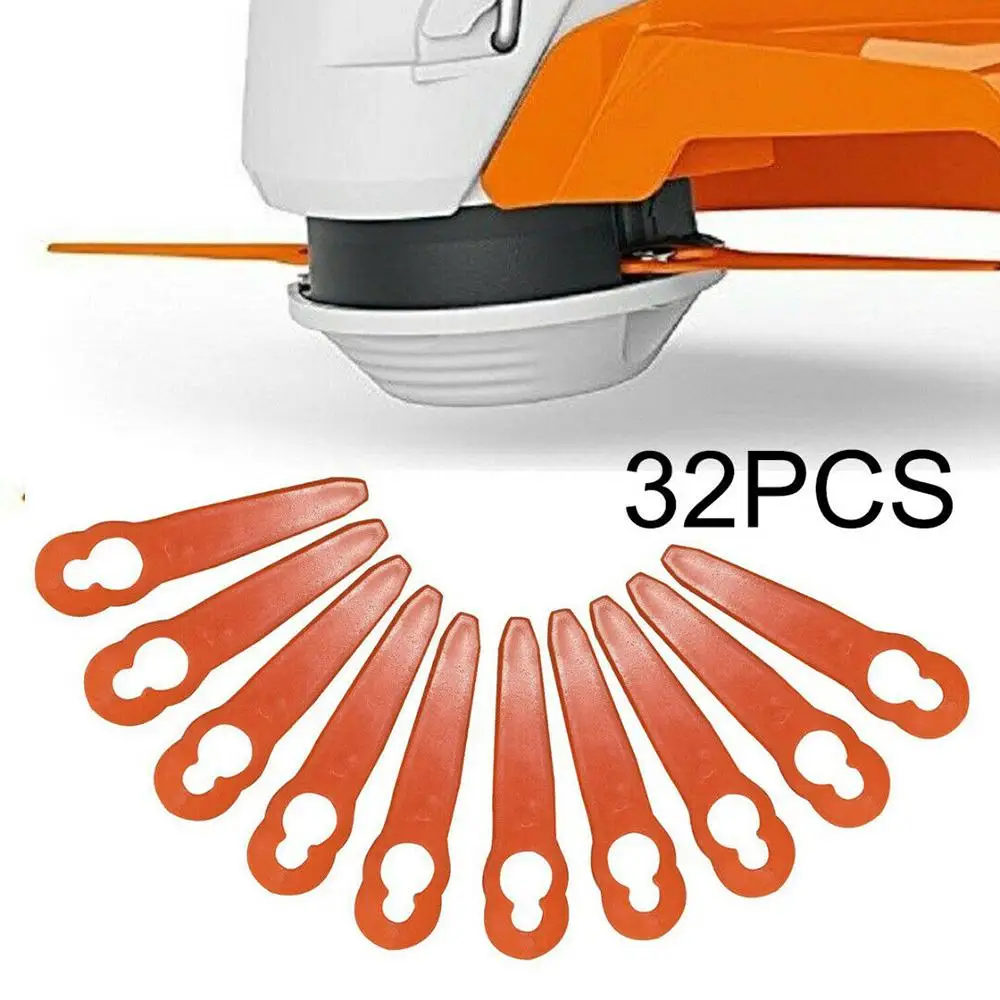 32Pcs/Set Plastic Cutter Blades For Stihl Polycut 2-2 FS45 Lawnmower Trimmer Tools For Home and Garden Tool