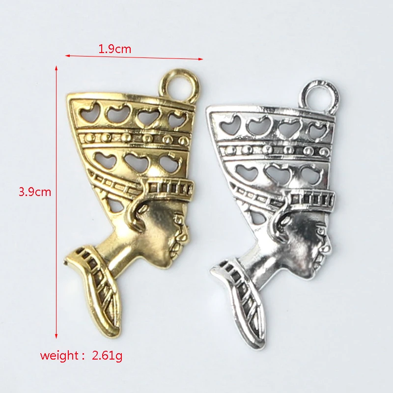 charm Egyptian queen cleopatra Pharaoh Indian Chief Head portrait Pendant for jewelry making DIY handmade necklace accessories