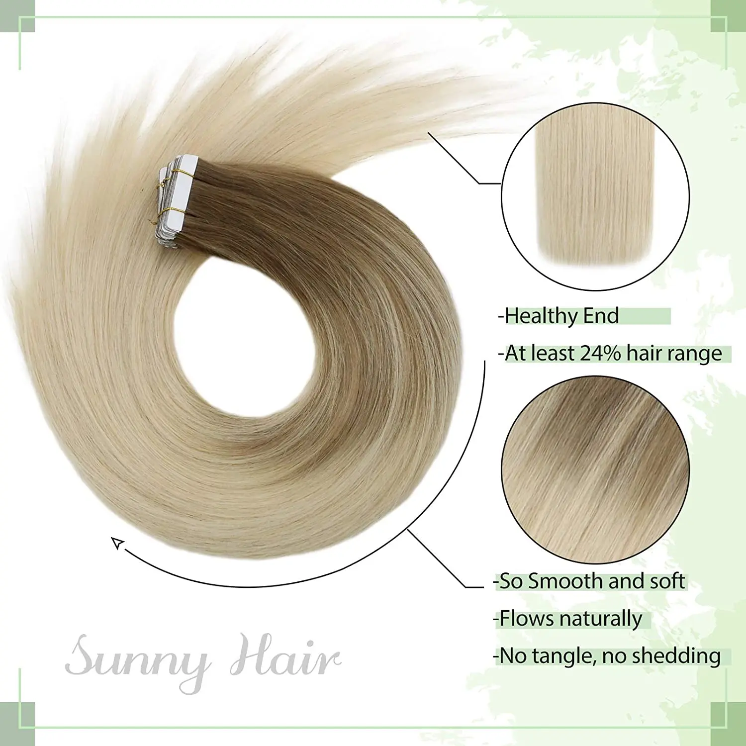 Vesunny Tape In Hair Extensions Silky Straight Haar 100% Echt Menselijk Haar Onzichtbare Zwarte Naadloze Tape In Human Hair Extensions