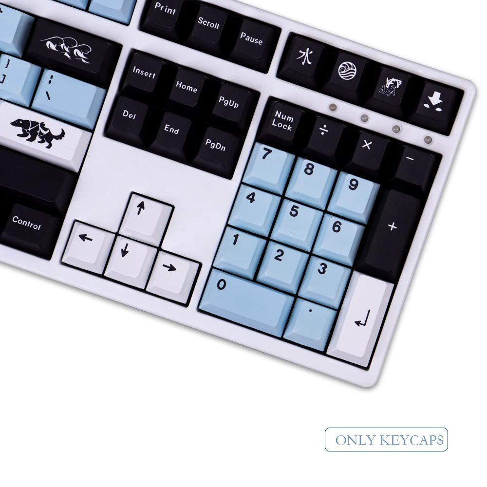 Imagem -04 - Gmk Mizu Água Grande Conjunto de Perfil Cereja Pbt Keycap Corante-sub Inglês Personalizado Personalidade Keycaps para Teclado Mecânico Gaming 61