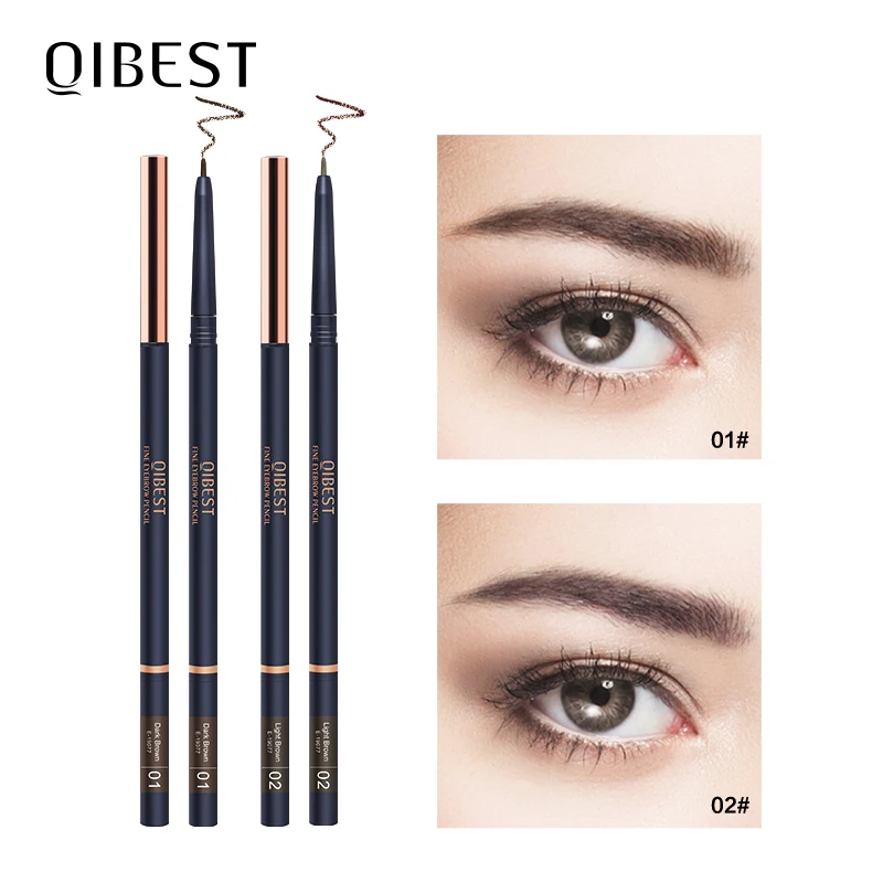 

QIBEST EyeBrow Pencil Makeup Tint Eyebrow Natural Long Lasting Eyebrow Pen Waterproof Ultra Fine Eye brow Pencil Beauty Cosmetic