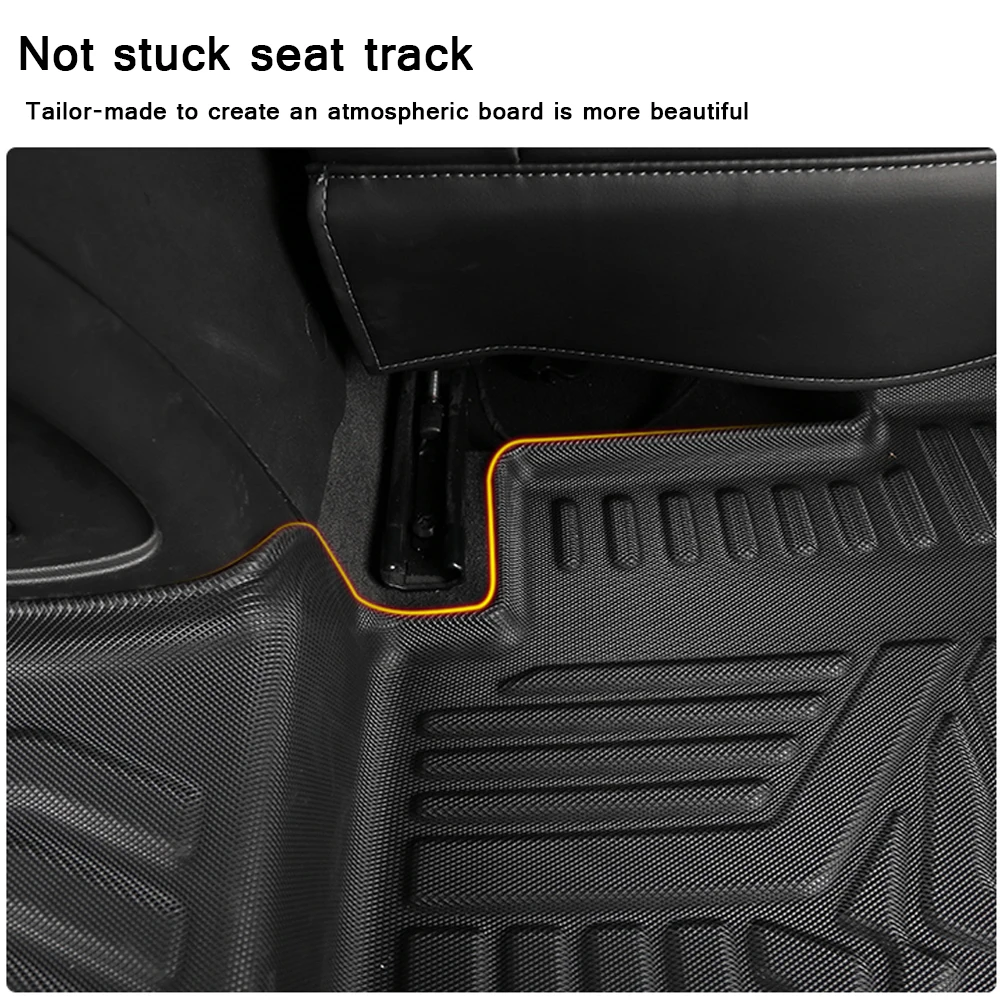 Fully Surrounded Foot Pad For Ford Edge 2015 2016 2017 2018 2019 2020Car Waterproof Non-Slip Rubber Floor Mat TPE Car Accessorie