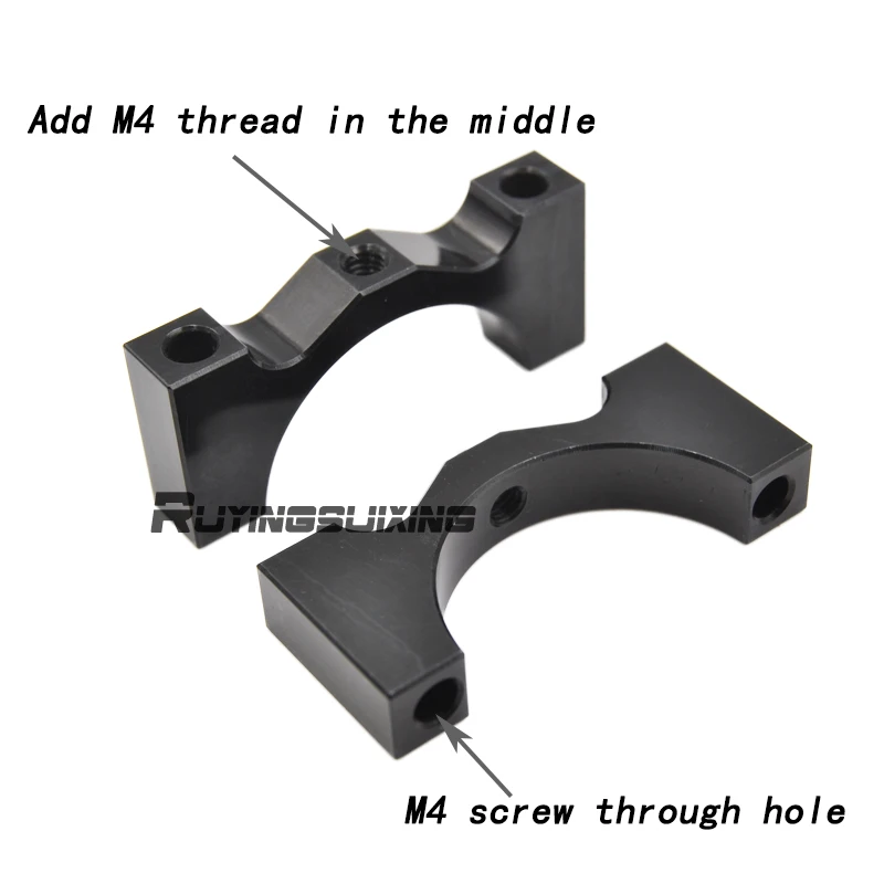 Aluminium Alloy 25/30/40/50mm Thick Pipe Clamp For Agricultural Plant Protection UAV Fixed Seat Of Carbon Fiber Tube Machine Arm