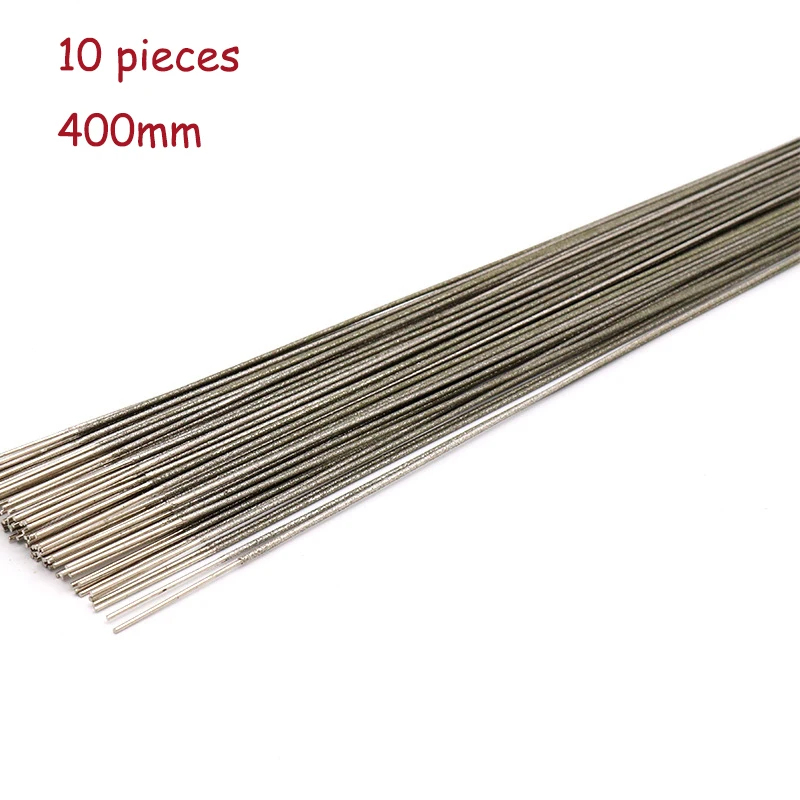 10Pcs 400mm Diamond Metal Wire Saw Blade Cutter Cutting Tools Blades 1.0mm 1.2mm 1.5mm For Jade Amber Sapphire Tool