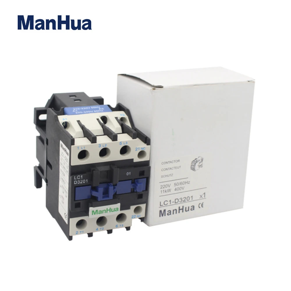 ManHua-Contactor eléctrico, 32Amp, 220V, uso múltiple, LC1-D32