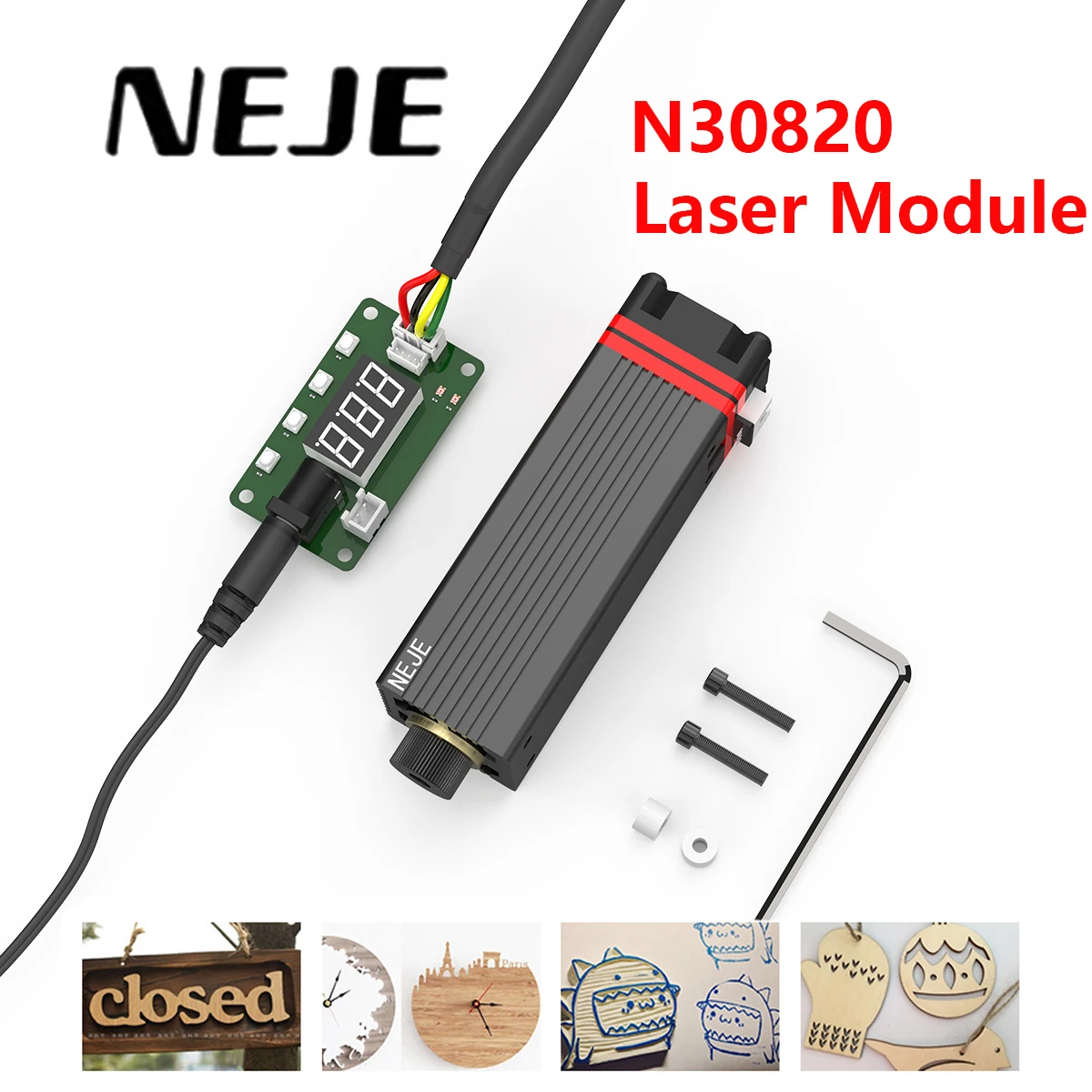 NEJE N30820 Laser Module Cutting / Engraving Module 450nm Professional Continuous Blue Light TTL / PWM Modulation CNC Machine