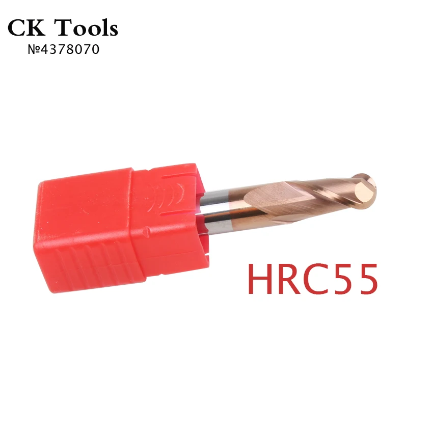 good price R2.5 R3 R4 R5 R6  two Flutes HRC45 HRC55 HRC65 Solid Carbide End Mill NACO Coating CNC Milling Bit ball end mill