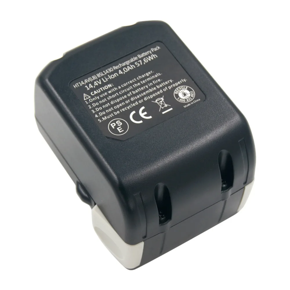 Batteria ricaricabile al litio 4000mAh 14.4V per Hitachi BSL1430 14.4v BSL1415 C14DSL CD14DSL CJ14DSL utensili elettrici Batteria