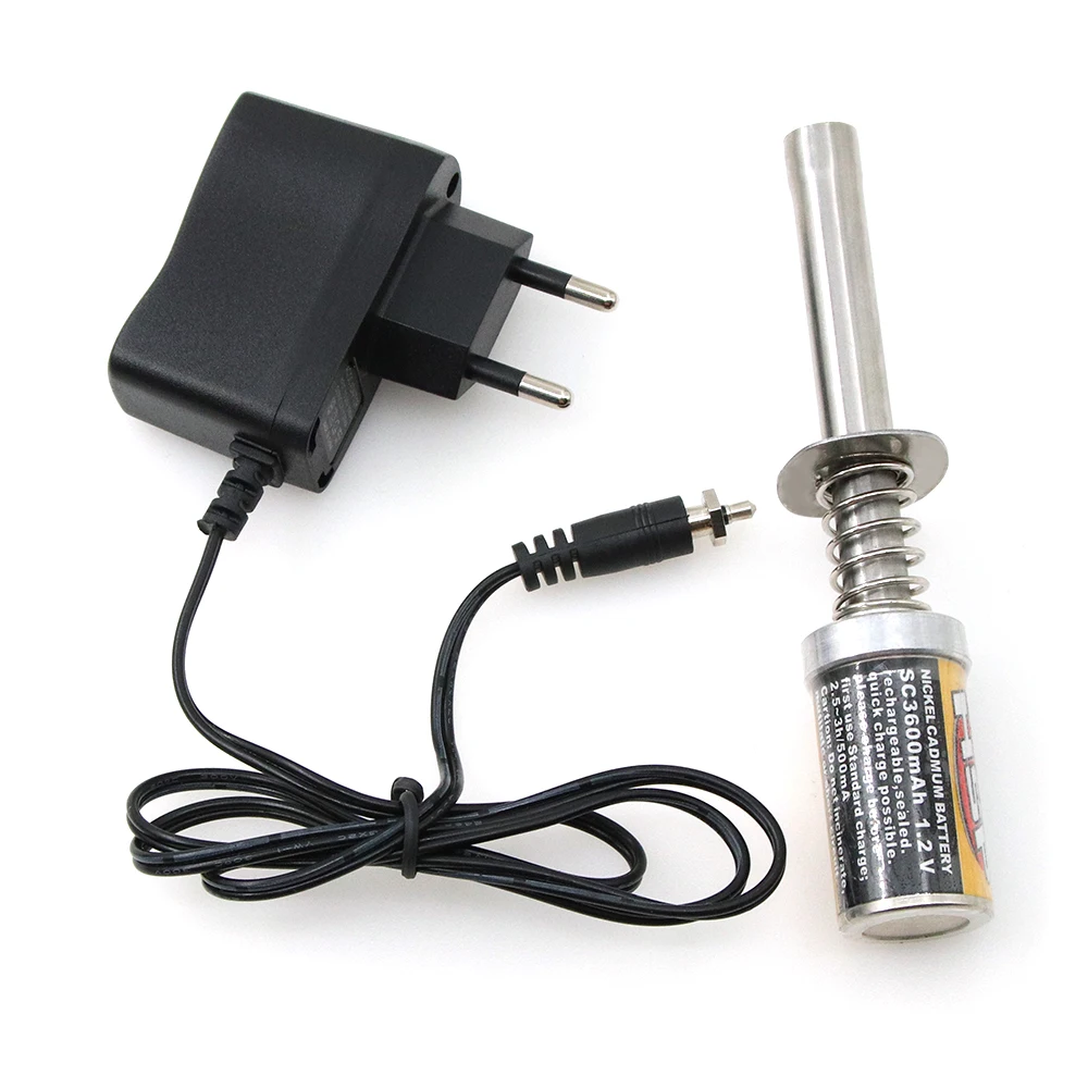 RC Nitro 1.2 V 1800MAH 3600mah Glow Plug Igniter Suitable for RC HSP car 1/8 1/10 HSP 80101 Rechargeable Charger