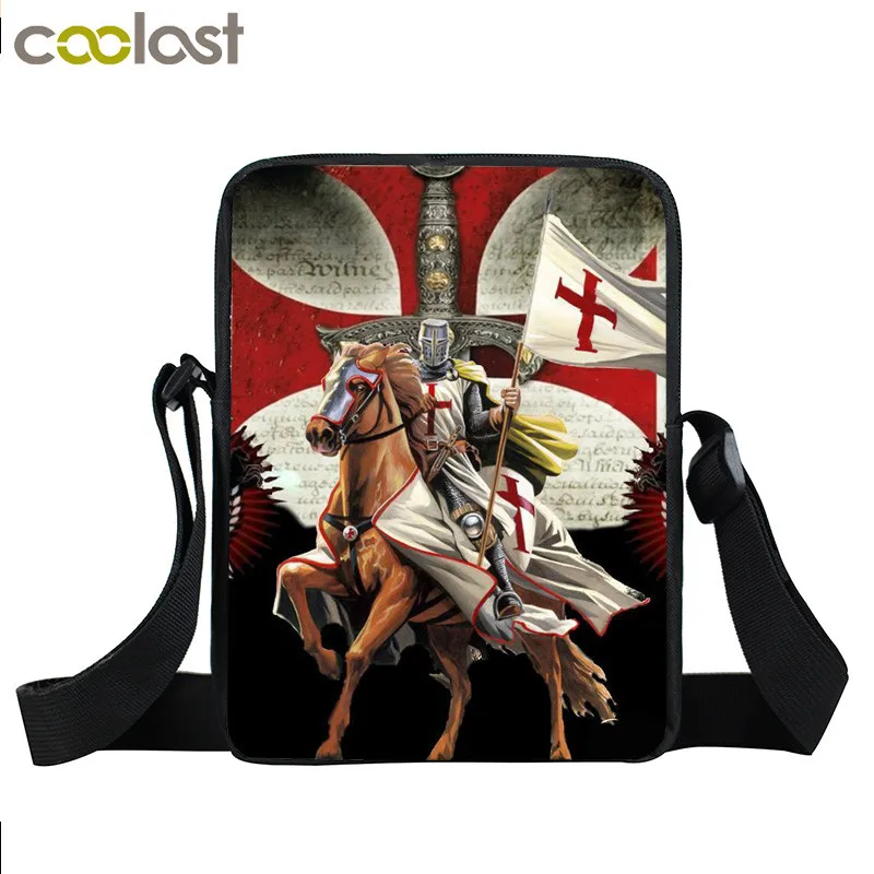 

Crusader Knights Templar Messenger Bag Women Distressed Cross Shoulder Bags Teenager Satchel Leisure Crossbody Bags Bookbag Gift