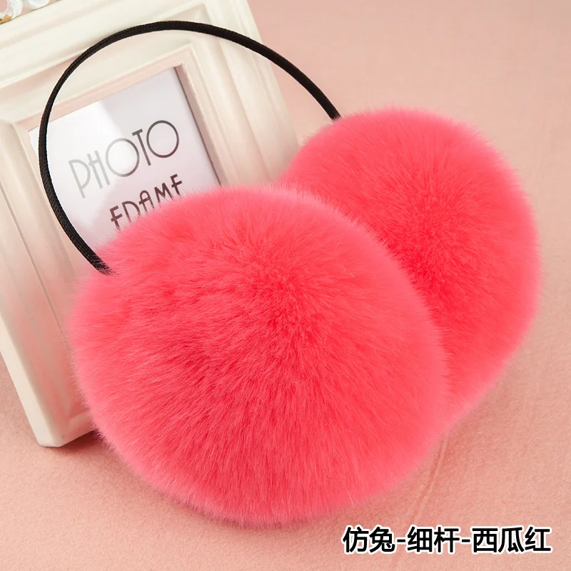 Earmuffs Women Winter Girls Pink Sweet Solid Simple Soft Warm Womens Ear Warmer All-match Korean Style Females Chic Harajuku New