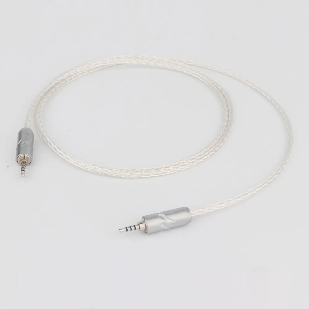 

Haldane HIFI 7N Silver Plated 2.5mm TRRS Balanced Male to Male Audio Adapter Cable 2.5 to 2.5 Balance Cable Connector DIY